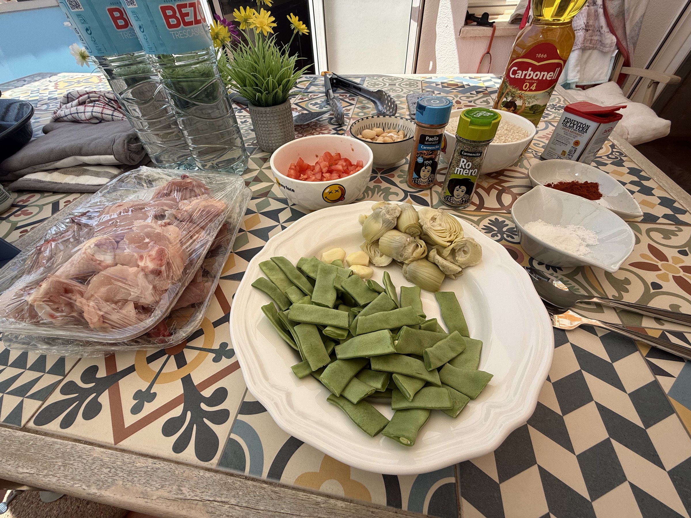 Alle ingrediënten klaargezet
