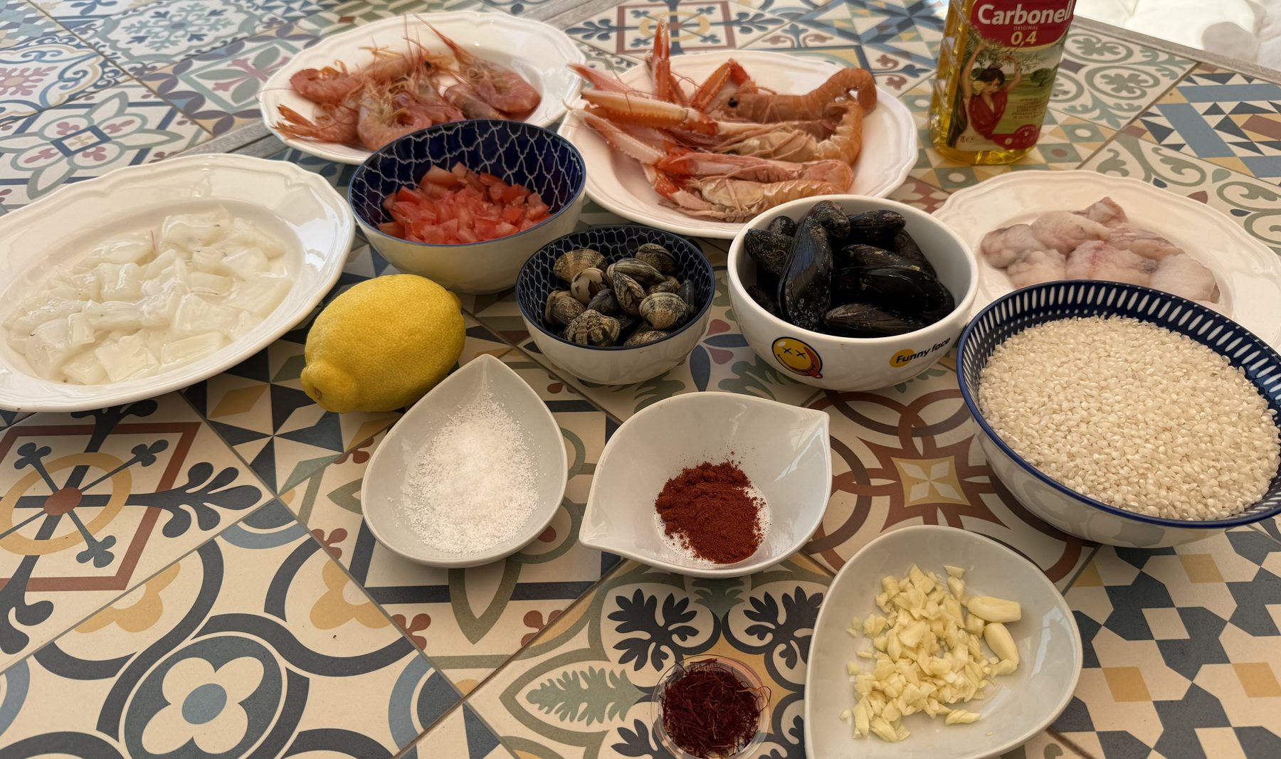 Ingredientes listos para la elaboración