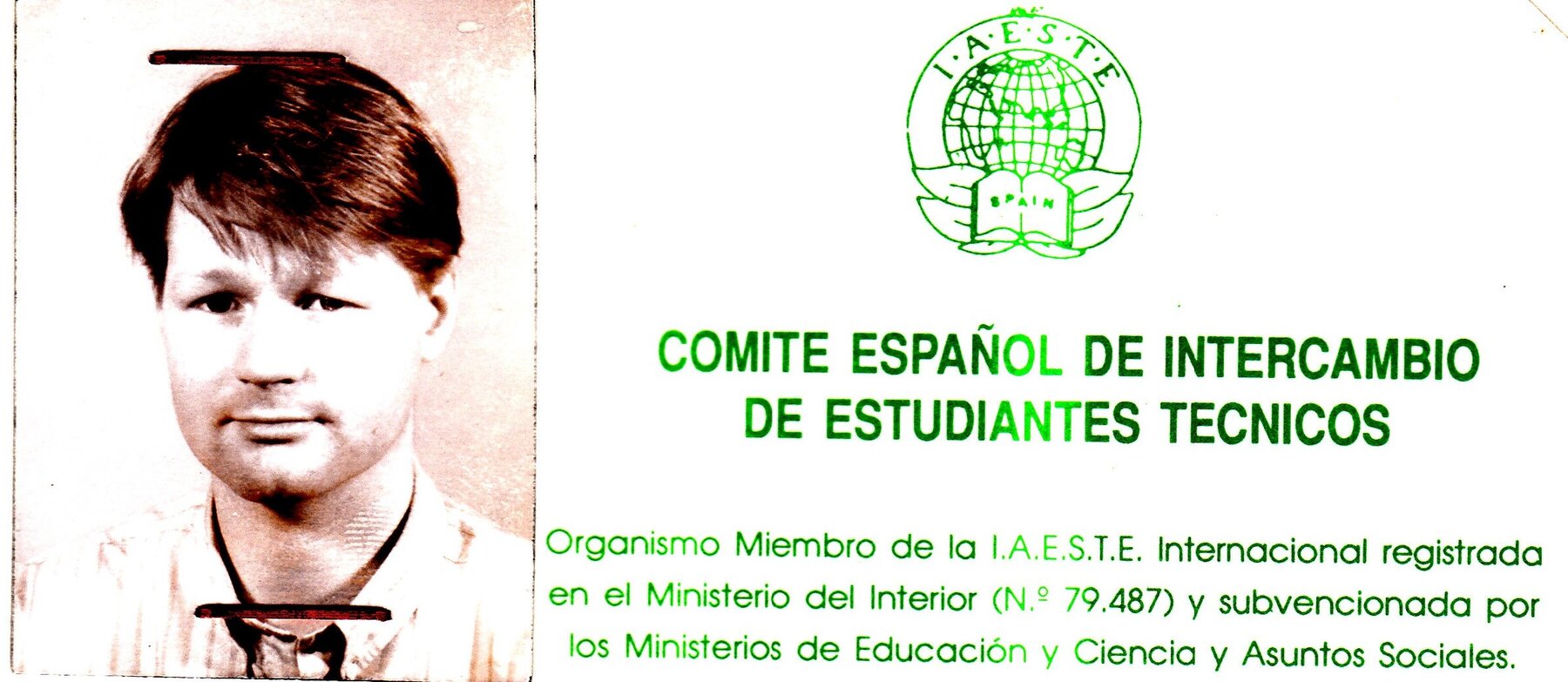 Carné de estudiante durante las prácticas en Tarragona