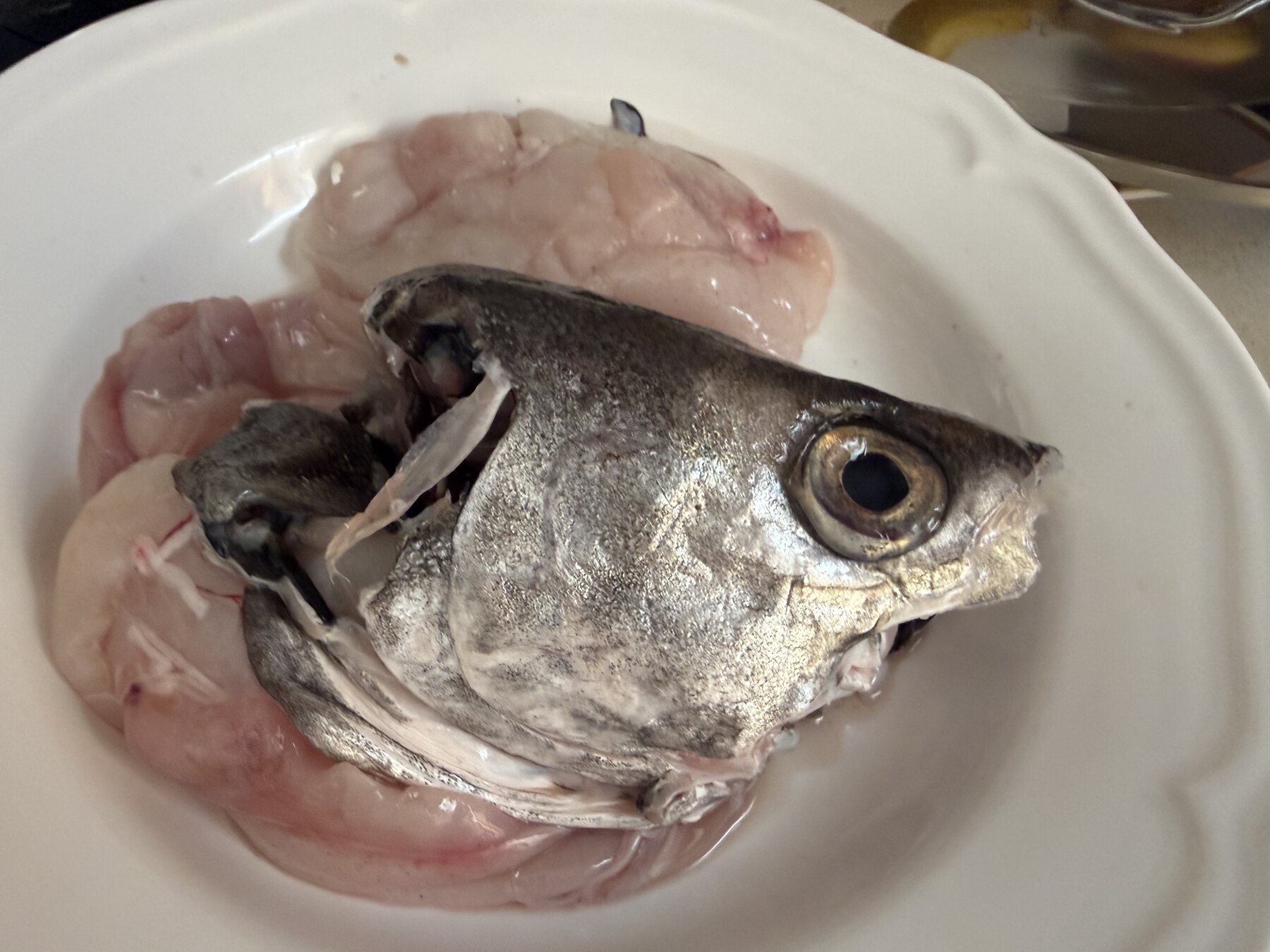 Restos de pescado para el caldo