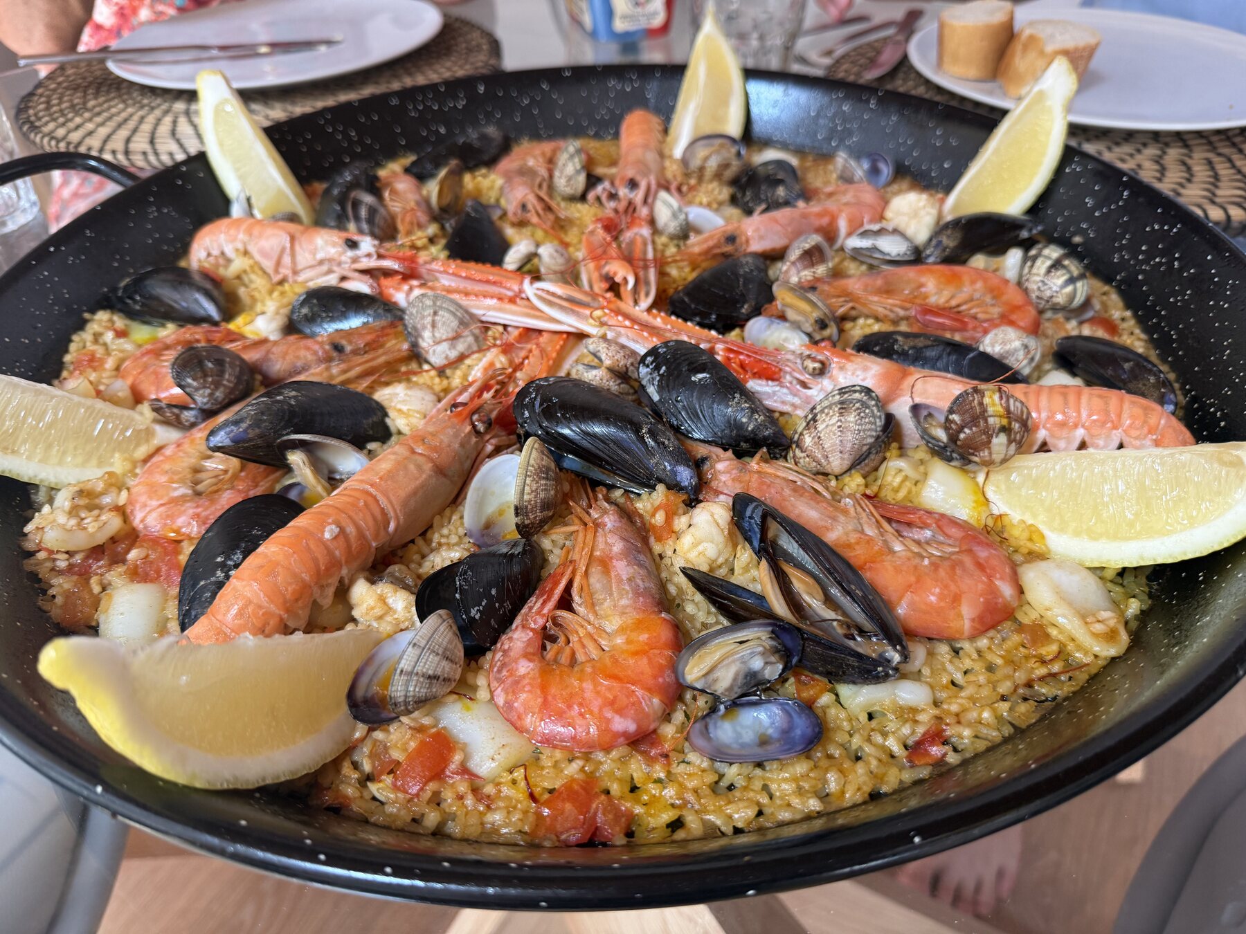 Paella de marisco en Tarragona